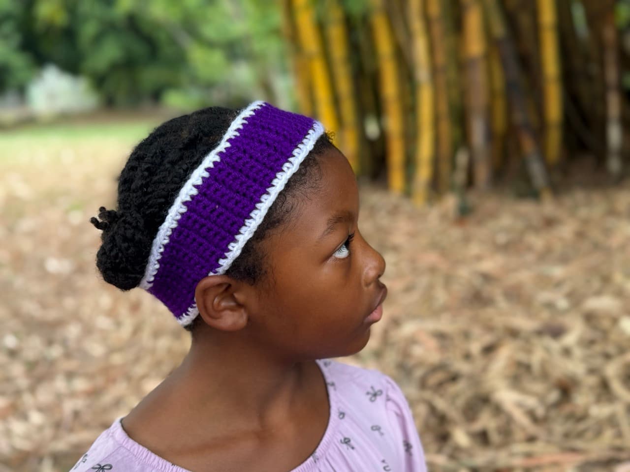 Crochet Headband — Royal Grape