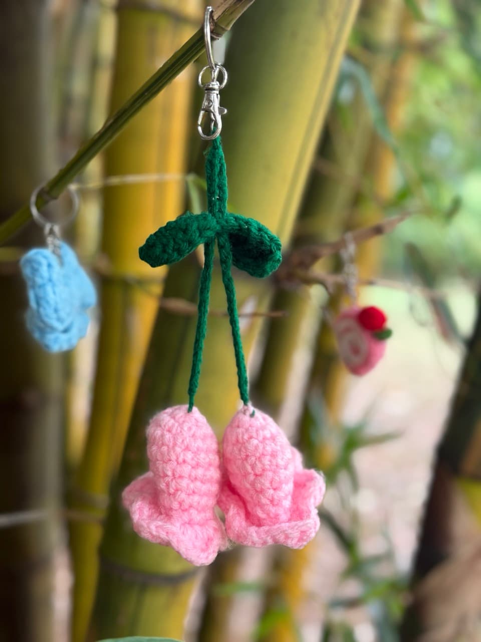 Crochet Keyring — Lily of the Valley